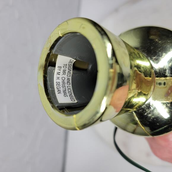 Mr Christmas Animated Santa Tree Topper Light-Up Gold Finial 14” Holiday Decor - Picture 15 of 16